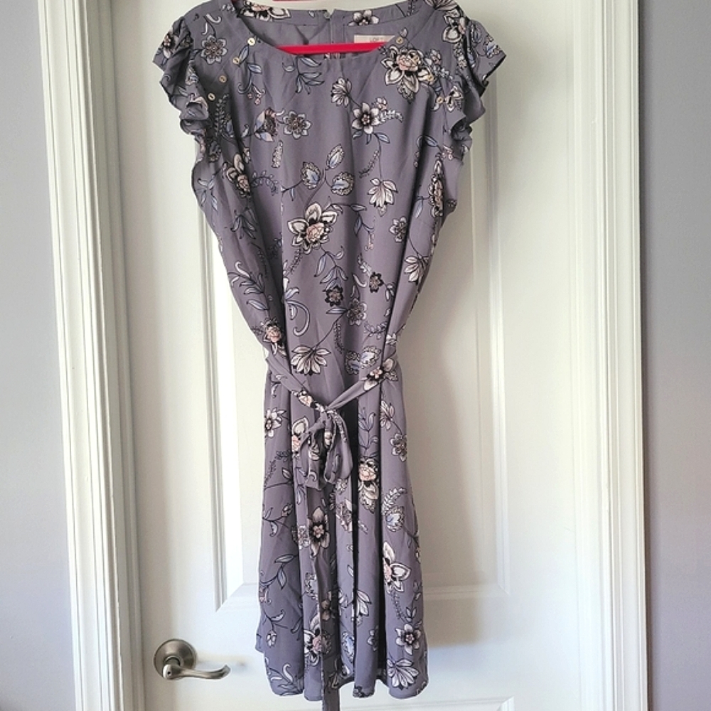 Loft Dress (size 20W left) with Fabric Belt